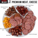 Fathers Day Beef Jerky Gift Basket for Men - Beef Sticks, Bacon Sausage, Cheese Sticks, Summer Sausage, Birthday Gift for Men, Care Package, Snack Gift