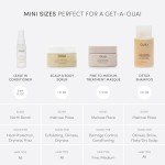 OUAI Travel Kit - Includes Travel Size Leave In Conditioner, Detox Shampoo, Fine to Medium Hair Mask, Scalp & Body Scrub - Travel Size Stocking Stuffers for Women (4 Count)