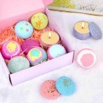 Bath Bombs for Women, Relaxing Spa Gift Basket Set, Unique Self Care Gift for Women, Bath Bombs+Scented Candles+Shower Steamer Bubble Bath Gifts for Mom Sister Friend Wife Teacher Nurse