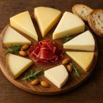 Spanish Cheese Assortment + FREE 2.5 oz Jamón Ibérico de Bellota – 8 oz Manchego, Idiazabal, Mahon & Goat Cheese | Gourmet Sampler Set | Authentic Imported from Spain | Vacuum-Sealed Fresh