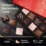 Luxury Chocolate-Covered Graham Cracker Gift Box – 12 Gourmet Treats with Rich Chocolate & Assorted Toppings – Perfect Food Gift for Gifting, Special Occasions, or Sharing with Loved Ones