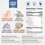 Farmers' Market Cheese Block Assortment 7oz 4-Pack, Shelf Stable, Pasteurized, Locally Sourced Wisconsin Cheese (Assortment, 4 Count)