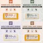 Farmers' Market Cheese Block Assortment 7oz 4-Pack, Shelf Stable, Pasteurized, Locally Sourced Wisconsin Cheese (Assortment, 4 Count)