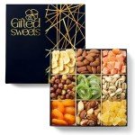Dried Fruit & Nuts Gift Basket - 9 Variety Assortment Mix- Gourmet Dried Fruit ans Nuts Snack Box, In An Elegant Gift Box for Birthday, Anniversary, Sympathy, for Men and Women