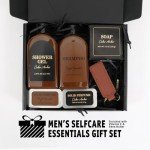 Self Care Gift Set for Men, Bath and Body Spa Gift Baskets for Men, Body & Earth Mens Cedar and Santal scented Bath Set, Father's Day Gifts