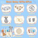 Baby Boy Gift Basket Set, 8Pcs Newborn Baby Essentials Baby Gift Baskets Set, Cute & Practical Baby Boy Gift Baskets for Newborn, Baby Boy Gifts, Best Welcome Baby Gift & Gender Reveal Gift Basket
