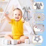 Baby Boy Gift Basket Set, 8Pcs Newborn Baby Essentials Baby Gift Baskets Set, Cute & Practical Baby Boy Gift Baskets for Newborn, Baby Boy Gifts, Best Welcome Baby Gift & Gender Reveal Gift Basket