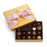 Godiva Chocolatier Pink Ribbon 18-Piece Assorted Chocolate Gift Box – Gourmet Chocolate Candy Variety Pack – Dark Caramel, Milk Chocolate, Nuts– Gift Basket for Congratulations, Birthday and Anniversary
