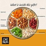 Oh! Nuts Dried Fruit and Nuts Gift Basket - Premium Round Gift Tin for Special Occasions - Birthday, Anniversary, Corporate Party. For Men & Women