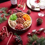 Oh! Nuts Dried Fruit and Nuts Gift Basket - Premium Round Gift Tin for Special Occasions - Birthday, Anniversary, Corporate Party. For Men & Women