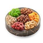 Oh! Nuts Dried Fruit and Nuts Gift Basket - Premium Round Gift Tin for Special Occasions - Birthday, Anniversary, Corporate Party. For Men & Women