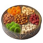 Oh! Nuts Dried Fruit and Nuts Gift Basket - Premium Round Gift Tin for Special Occasions - Birthday, Anniversary, Corporate Party. For Men & Women