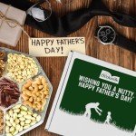 Fathers Day Nut Gift Basket, 7 Sectional Platter of Nut Baskets Gifts for Men, Great for Father Day gifts for Husband, Perfect Dad Gift for Fathers Day,