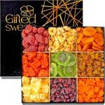Tropical Dried Fruit Gift Basket - 9 Assortment - Gourmet Dried Fruit, Snack Box, In An Elegant Gift Box, Gift Set for Birthday, Anniversary, Sympathy, Healthy Gift Snack Box for Men and Women