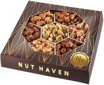 Fathers Day Nuts Gift Basket - Extra Large Assortment of Sweet & Roasted Salted Gourmet Nuts - Assorted Food Gift Box for Husband, Dad, Him, Fathers Day, Family, Sympathy, Men & Women.
