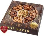 Fathers Day Nuts Gift Basket - Extra Large Assortment of Sweet & Roasted Salted Gourmet Nuts - Assorted Food Gift Box for Husband, Dad, Him, Fathers Day, Family, Sympathy, Men & Women.