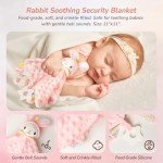 Strawberry Fairy 10 PCS Baby Gift Set for Girls, Newborn Essentials Stuff Baby Girl Gifts, Baby Girl Gift Basket, Gender Reveal Gifts Basket with Rattle Swaddle Blanket