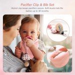 Strawberry Fairy 10 PCS Baby Gift Set for Girls, Newborn Essentials Stuff Baby Girl Gifts, Baby Girl Gift Basket, Gender Reveal Gifts Basket with Rattle Swaddle Blanket