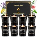8 Pack Candles for Home Scented Aromatherapy Candles Gifts Set for Women Soy Wax Long Lasting Jar Candles for Birthday Mother's Day Gifts, 3.5oz