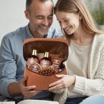 Father's Day Spa Gift Set for Men - Luxury 30-Piece Sandalwood Bath & Beard Gift Set for Men, Bath & Body Care Kit for Him with Beard Wax | Christmas, Valentine's Day, Birthday, Gift for Father Dad