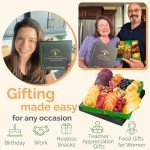 Dried Fruit Gift Baskets for Women – 11 Gourmet Tropical Assortment | 20oz Soft Dry Fruit Basket Gift – Healthy Fresh Fruits and Nuts, Vegan Birthday Gifts for Women, Men, Couples, Families & Teachers