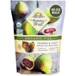 Sunny Fruit Soft Organic Turkish Dried Figs, 2.5 Pound Bulk Bag | Healthy, Sweet Snack | ORGANIC, NON-GMO, VEGAN, HALAL, KOSHER, NO PRESERVATIVES, NO SUGAR ADDED