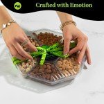 NUT CRAVINGS - Mixed Nuts Gift Basket + Green Ribbon (7 Assortments, 1 LB) Food Arrangement, Healthy Snack Care Package, Kosher