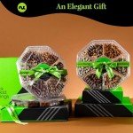 NUT CRAVINGS - Mixed Nuts Gift Basket + Green Ribbon (7 Assortments, 1 LB) Food Arrangement, Healthy Snack Care Package, Kosher