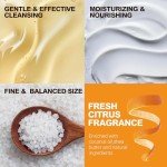 Body & Earth Gift Baskets for Men Bath Set Citrus Scented Bath and Body Gift Set with Body Lotion, Face Wash, Shower Gel, Bubble Bath, Loofah, Birthday Gifts