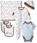 Little Me Baby Boys' Newborn Essentials Cute Safari Gift Set, Blue/Multi, Newborn