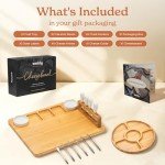 SMIRLY Charcuterie Boards Set, Large Cheese Board Set, Natural Bamboo Charcuterie Tray Cheese Platter with Accessories - Housewarming Gifts New Home, Wedding & Bridal Shower Gifts for Women, Couples