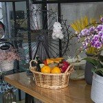 Rurality Baskets for Gifts Empty to Fill Chocolate Nuts for Women, Holiday,Easter,Mother's Day,Birthday,Present basket with Handle for Bread,Fruits