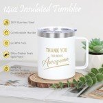 Thank You Gifts for Women, 8pcs Employee Appreciation Gifts Baskets for Women Thank You Farewell Gifts for Coworkers Teacher Boss Hostess Secretary Nurse Mom Pastor- Best Spa Gratitude Box w/Candle