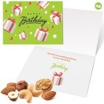 NUT CRAVINGS Gourmet Collection - Happy Birthday Treats, Nuts & Dried Fruits Tower Gift Basket with Bday Ribbon (12 Assortments) Food Arrangement, Healthy Snack Care Package, Kosher