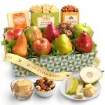 A Gift Inside Sympathy Cheese and Nuts Classic Fruit Basket