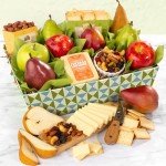 A Gift Inside Sympathy Cheese and Nuts Classic Fruit Basket