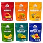 Mavuno Harvest Organic Dried Fruit Variety Pack | Dried Mango, Papaya, Pineapple, Banana, Jackfruit, & Tropical Mix | Healthy, Vegan, No Sugar Added, Non GMO Snacks for Kids & Adults | 2 Ounce, 6 Pack