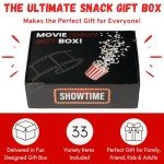 Movie Night Gift Basket – 33-Piece Gift Box with Popcorn, Candy, Snacks & Bingo – Birthdays, Date Night, Family, Kids, Adults, Mom, Dad, Teens, Christmas, Mothers Day, Fathers Day, Raffle & Fundraiser