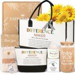 iAOVUEBY Employee Appreciation Gifts, Thank You Gifts for Women, Appreciation Gift for Coworkers Teacher Nurse Boss Farewell Retirement Employees Thank You Gift Box, Canvas Tote Bag Gratitude Baskets