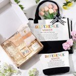 iAOVUEBY Employee Appreciation Gifts, Thank You Gifts for Women, Appreciation Gift for Coworkers Teacher Nurse Boss Farewell Retirement Employees Thank You Gift Box, Canvas Tote Bag Gratitude Baskets