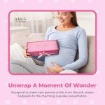 Unique Cupcake Baby Girl Gift Set | Baby Girl Newborn Essentials | Baby Clothes for Girls | Newborn Girl Outfits for Expecting Moms and New Parents | Baby Layette Set - Pink | Nikki's Gift Baskets