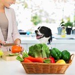 Yesland 6 Pcs Poly Wicker Bread Basket with Handle, 14 Inch Rectangular Imitation Rattan Fruit Storage Baskets - Stackable Empty Gift Basket for Vegetables, Food Serving, Display, Outdoor, Orange