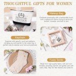 iAOVUEBY 40th Birthday Gifts for Women Her, Cool Gifts for 40 Year Old Woman, Forty Canvas Birthday Tote Bag Glass Cup Candle Gift Basket 40th Ideas Daughter Mom Sister Friend Wife Coworkers