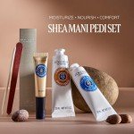 L'Occitane Shea Mani Pedi Set: Soften, Moisturize and Comfort Skin, Set Includes Shea Butter Hand Cream, Foot Cream, Nail & Cuticle Oil, Gift Set