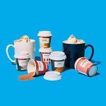 Bombombs Hot Chocolate Mix Gift Set in Mini Cup Packaging, Flavors Include Double Chocolate, French Vanilla, Peppermint, Salted Caramel and More, Set of 6