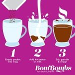 Bombombs Hot Chocolate Mix Gift Set in Mini Cup Packaging, Flavors Include Double Chocolate, French Vanilla, Peppermint, Salted Caramel and More, Set of 6