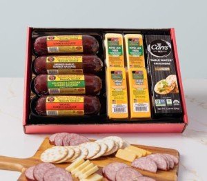 Wisconsin Cheese Company - Elite Wisconsin Cheese Large Gift Box - 100% Wisconsin Cheese, Sausage & Cracker Gift | Perfect for Parties, Charcuterie Boards and Birthday Gifts | Great Father's Day Gift for Meat Lovers