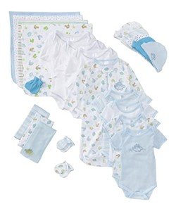 Spasilk 23-Piece Essential Layette Gift Set for Newborns, Clothes for Baby Boys and Girls, Baby Shower Gifts, 0-6 Months