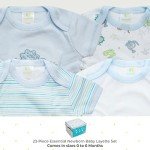 Spasilk 23-Piece Essential Layette Gift Set for Newborns, Clothes for Baby Boys and Girls, Baby Shower Gifts, 0-6 Months