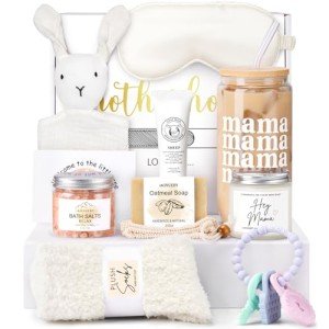 iAOVUEBY New Mom Care Package After Baby, 12PCS New Mom Gifts & Baby Shower Gift Essentials, Pregnancy Gifts For Expecting Mom, First Time Mothers Day Birthday Gift Basket for Women Mom to Be